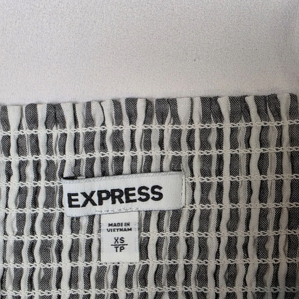 Express Sundress‎ Womens XS Black White Gingham Striped Knot Front Mini Dress